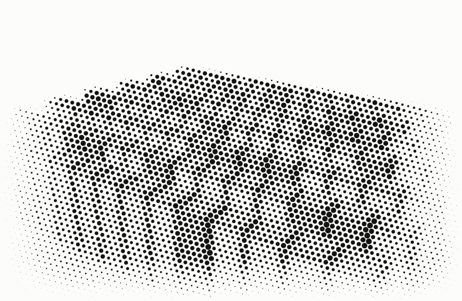 Data centre, rendered as a halftone field