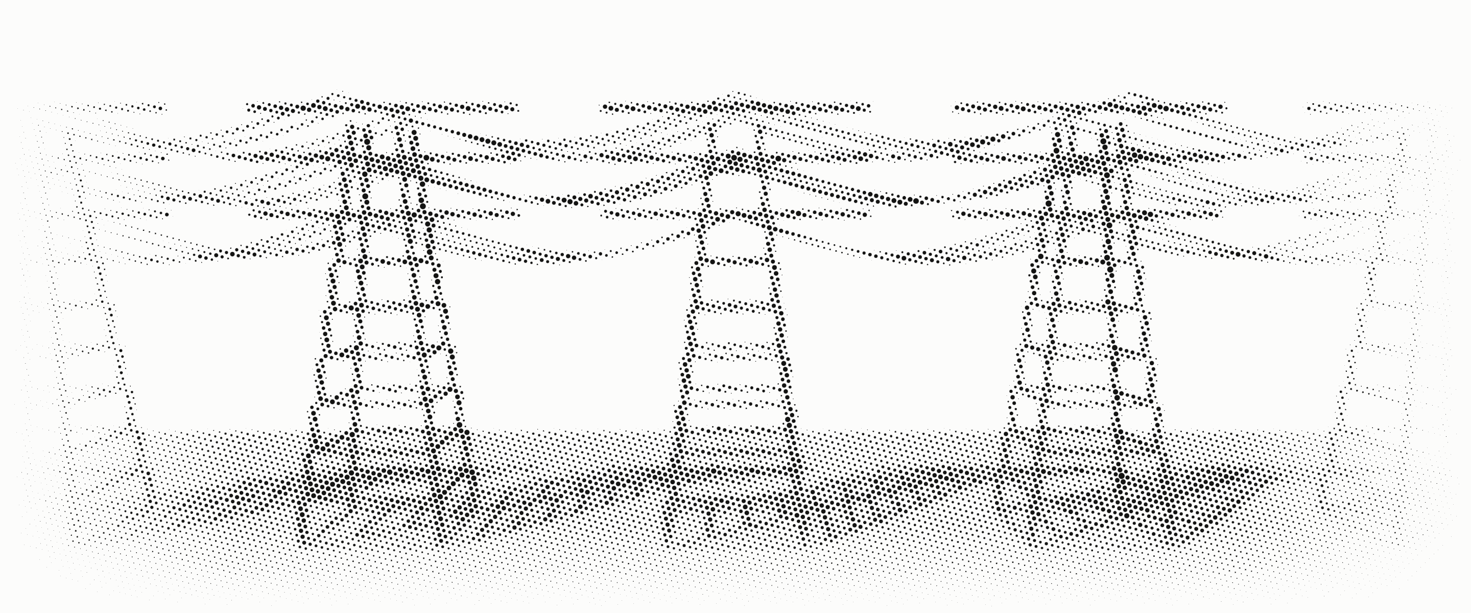 Transmission grid, rendered as a halftone field