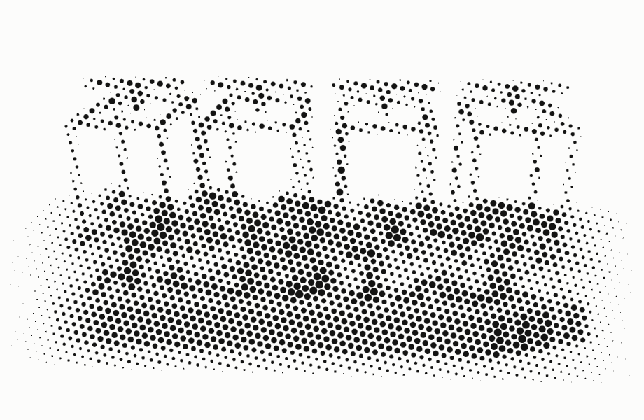 Container port, rendered as a halftone field